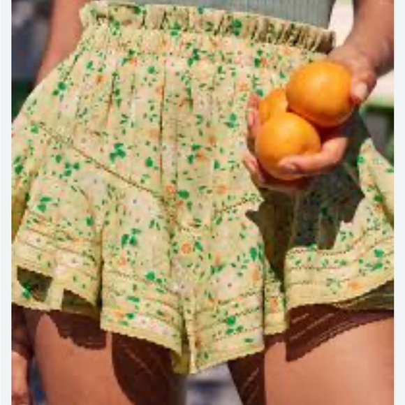 Aerie Floral Pleated Ruffle Mini Skirt - Picture 1 of 5